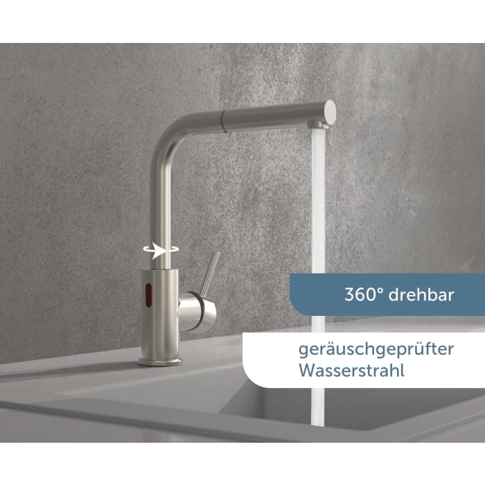 Schütte VITAL Küchenarmatur mit Sensorbedienung, ausziehbar und energiesparend