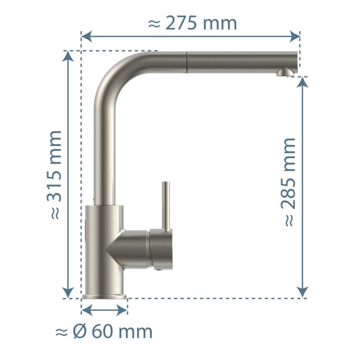 Schütte VITAL Küchenarmatur mit Sensorbedienung, ausziehbar und energiesparend