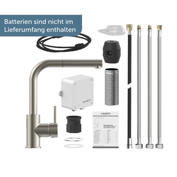 Schütte VITAL Küchenarmatur mit Sensorbedienung, ausziehbar und energiesparend