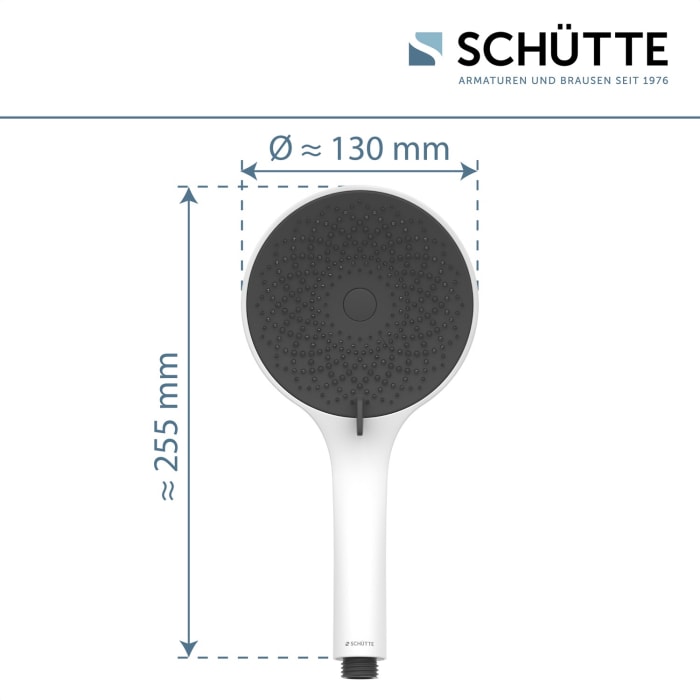 Schütte CAPRI Handbrause mit Samtstrahltechnologie und 3 Strahlarten