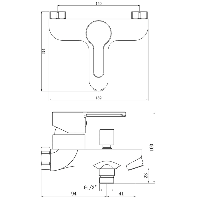 Schütte DENVER Wannenarmatur, Aufputz