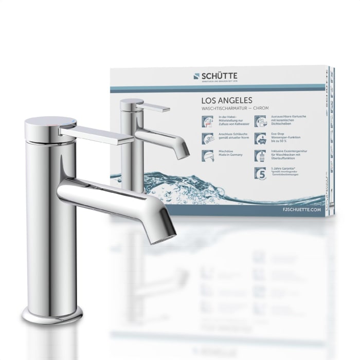 Schütte LOS ANGELES Waschtischarmatur mit Ablaufgarnitur Pop Up