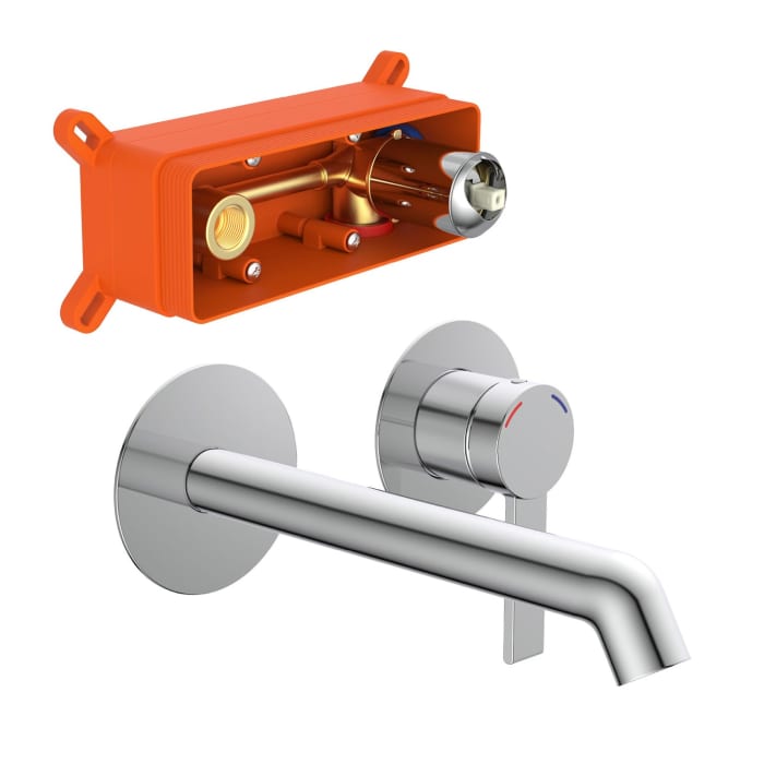 Schütte LOS ANGELES Waschtischarmatur für Wandmontage inkl. Unterputzbox