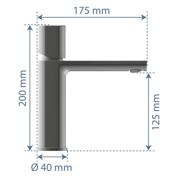 Schütte NEW YORK Waschtischarmatur mit Ablaufgarnitur und Pop Up Abflussstopfen