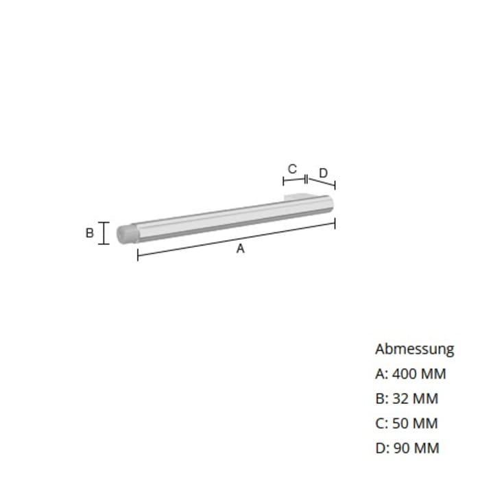 Smedbo Living Grundelement 40 cm, für Wandhaltegriff
