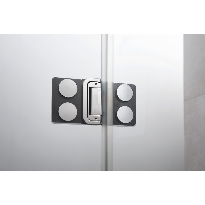 Sprinz Granat Pendeltür mit Festteil für Nische bis 100 x 210 cm