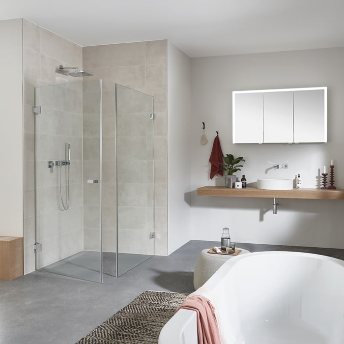 Sprinz Granat Pendeltür mit Festteil 100 x 100 x 210 cm