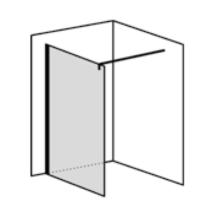 Sprinz Inloop Black Dash Seitenwand 100 x 210 cm