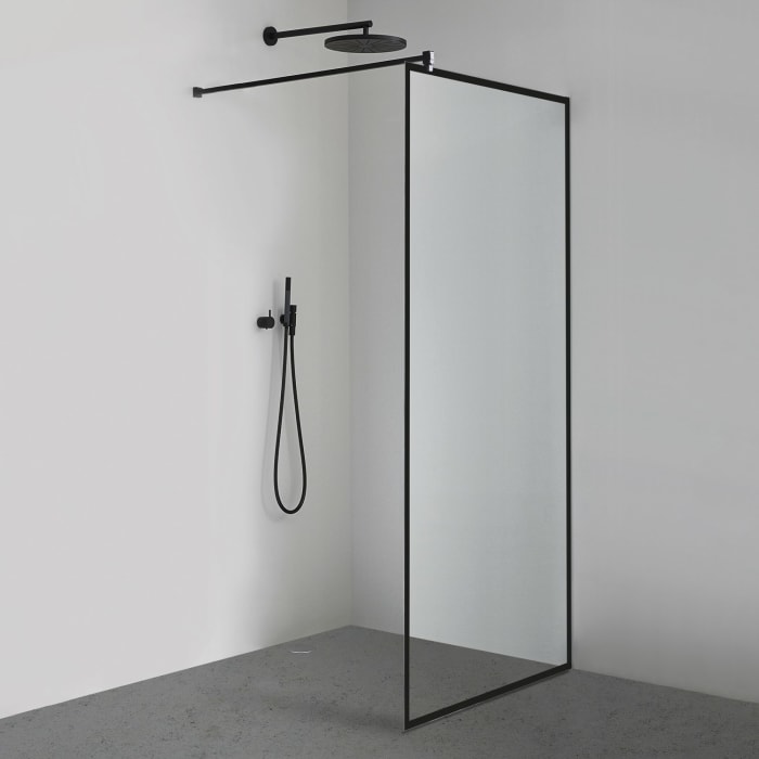 Sprinz Inloop Black Frame Seitenwand 100 x 210 cm