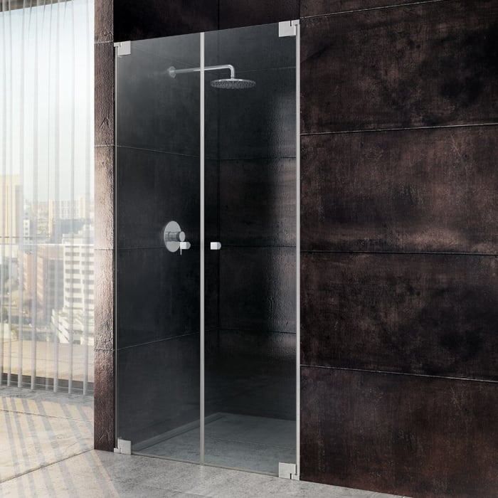 Sprinz Omega Doppel-Pendeltüren für Nische bis 120 x 200 cm