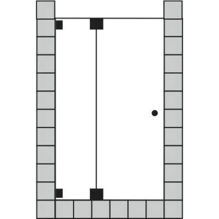 Sprinz Omega Drehtür 2-teilig für Nische bis 120 x 200 cm