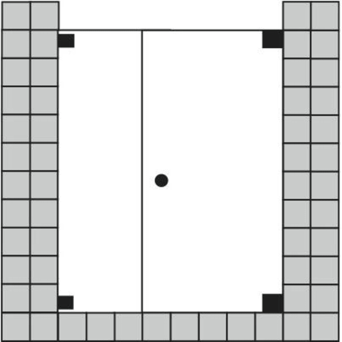 Sprinz Omega Drehtür 2-teilig für Nische bis 90 x 200 cm