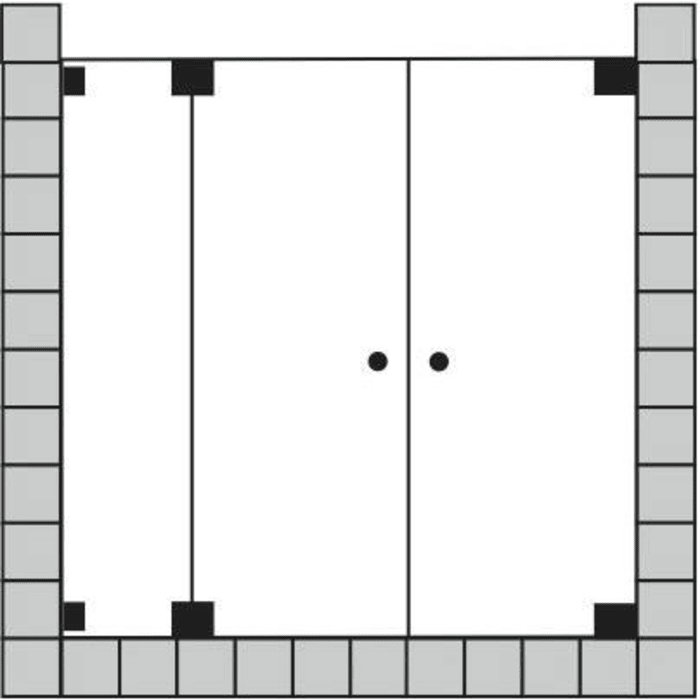 Sprinz Omega Pendeltür 3-teilig für Nische bis 100 x 200 cm