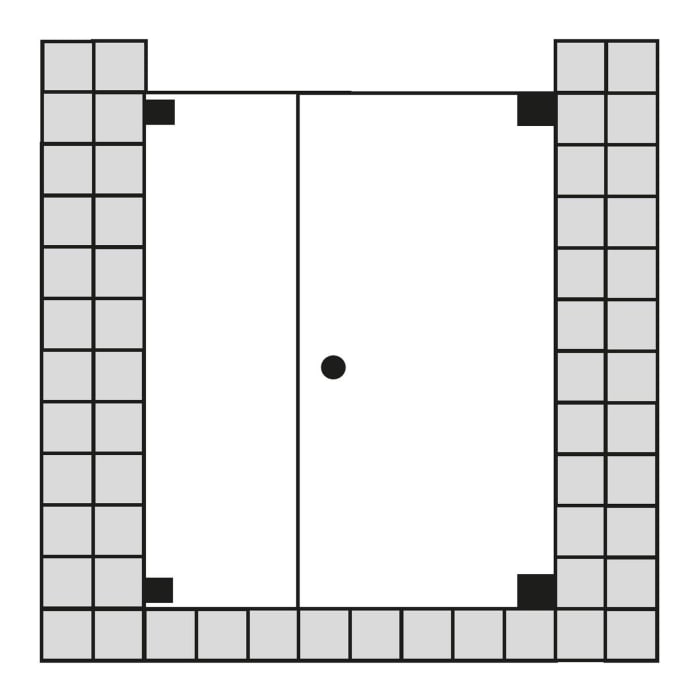 Sprinz Omega Supersteel Edition Pendeltür + Festteil für Nische 140 x 200 cm