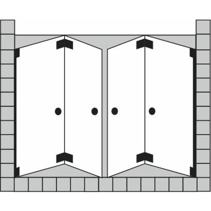 Sprinz Omega Plus Nischentür 4-teilig 110 x 200 cm