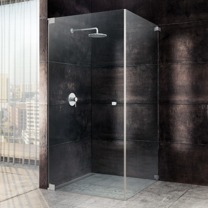 Sprinz Omega Supersteel Edition Pendeltür + Seitenwand 90 x 90 x 200 cm