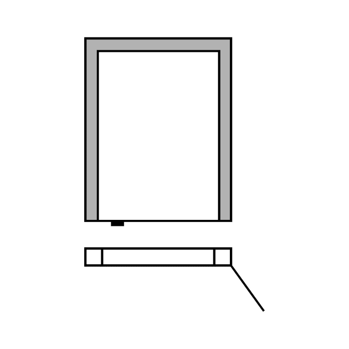 Sprinz Elegant-Line 2.0 Spiegelschrank Modell 01 Aufputz, 40 cm, Türanschlag rechts