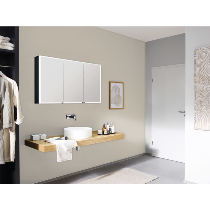 Sprinz Pure-Line Spiegelschrank Aufputz mit 3 Türen 130 cm