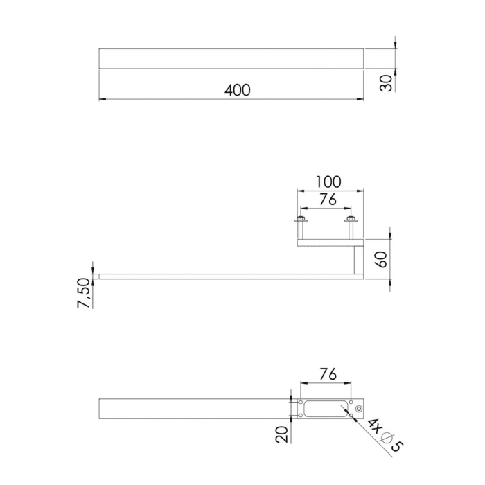 Steinberg Serie 460 Handtuchhalter 40 cm
