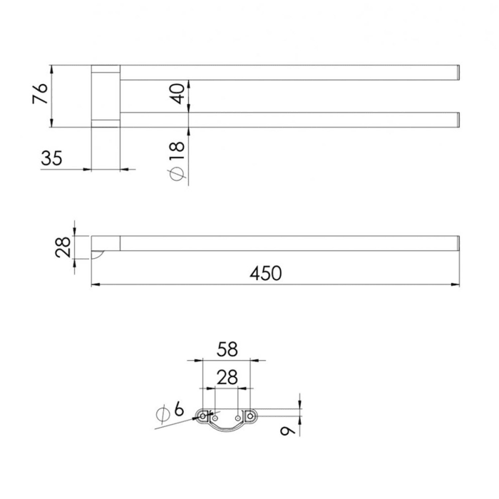 Steinberg Serie 480 Handtuchhalter