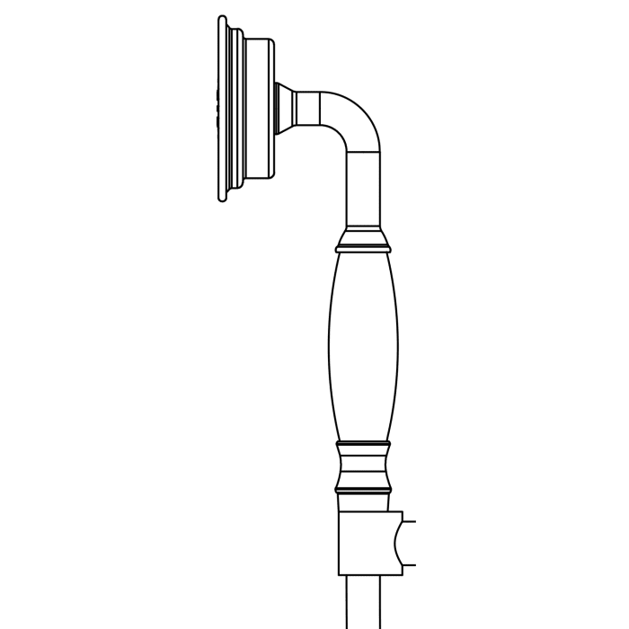 Steinberg Serie 350 Ersatz-Handbrause zu Freistehende Wannen-Armatur