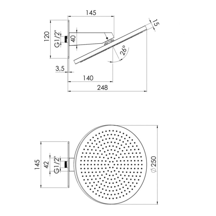 Steinberg Serie 390 Wall rain Regenpaneel