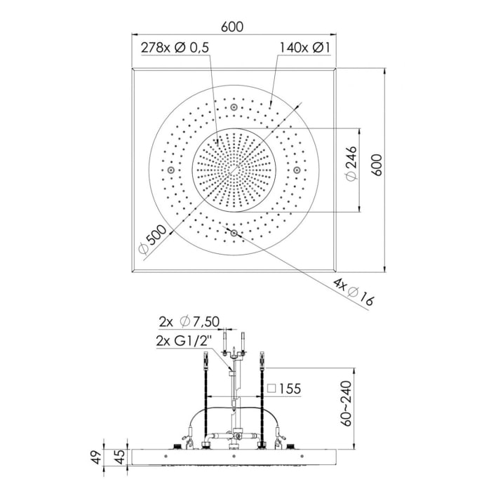 Steinberg Serie 390 Sensual rain Regenpaneel