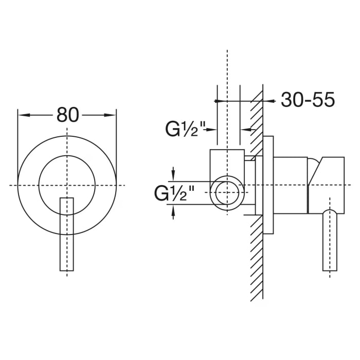 Steinberg Serie 100 Brause-Einhebelmischbatterie