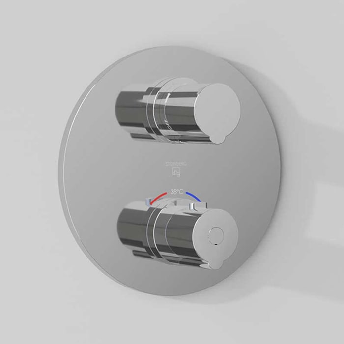 Steinberg Serie 100 Fertigmontageset für Unterputzthermostat mit 3-Wege-Umsteller