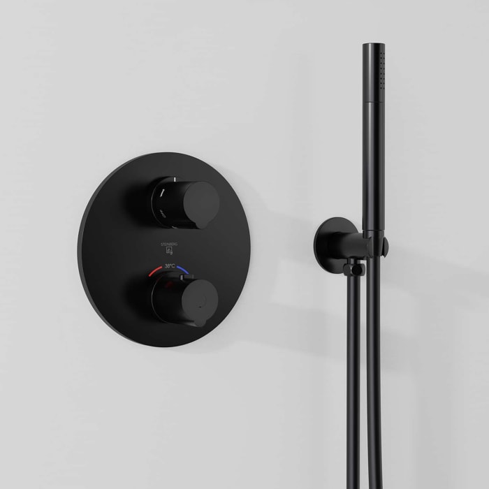 Steinberg Serie 100 Fertigmontageset für Unterputzthermostat mit 3-Wege-Umsteller