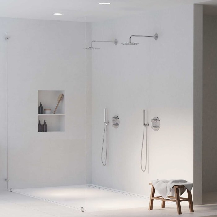 Steinberg Serie 100 Fertigmontageset für Unterputzthermostat mit 3-Wege-Umsteller