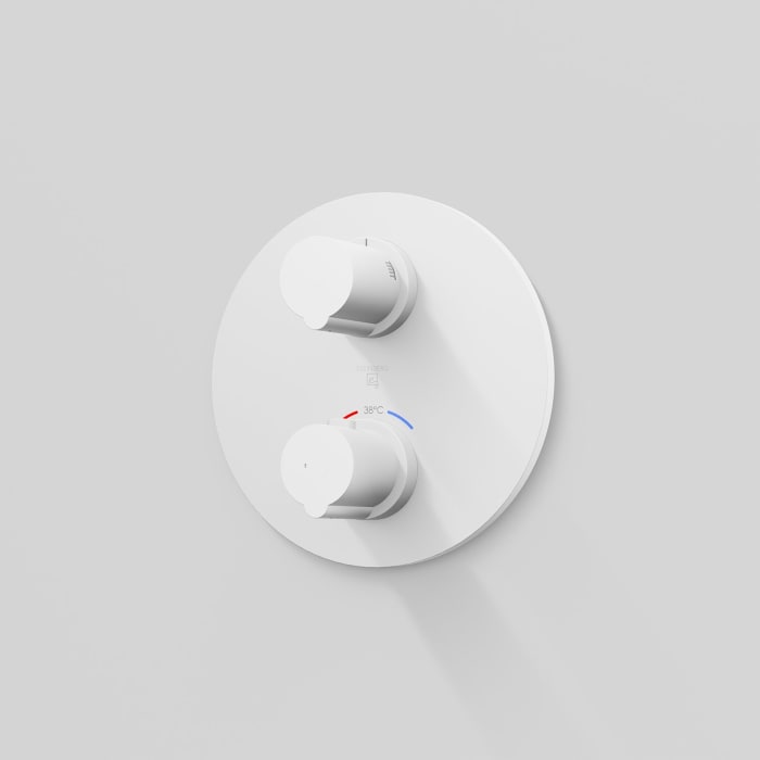 Steinberg Serie 100 Fertigmontageset für Unterputzthermostat mit 2-Wege- Umsteller