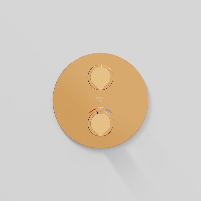 Steinberg Serie 100 Fertigmontageset für Unterputzthermostat mit 2-Wege- Umsteller