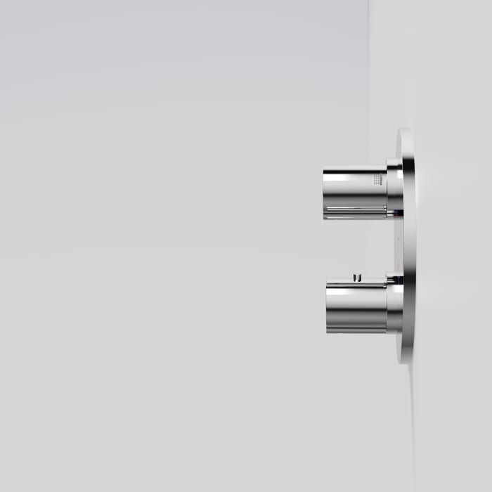 Steinberg Serie 100 Fertigmontageset für Unterputzthermostat mit 2-Wege- Umsteller