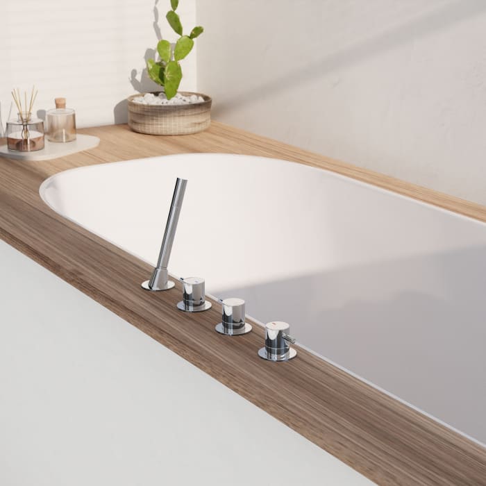 Steinberg Serie 100 4-Loch Wannenrandarmatur