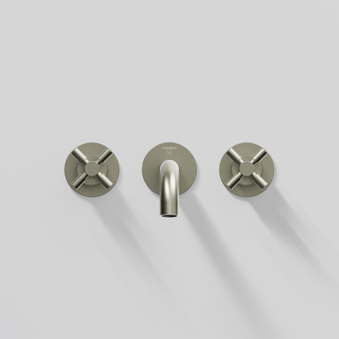 Steinberg Serie 250 3-Loch Waschtischarmatur zur Wandmontage