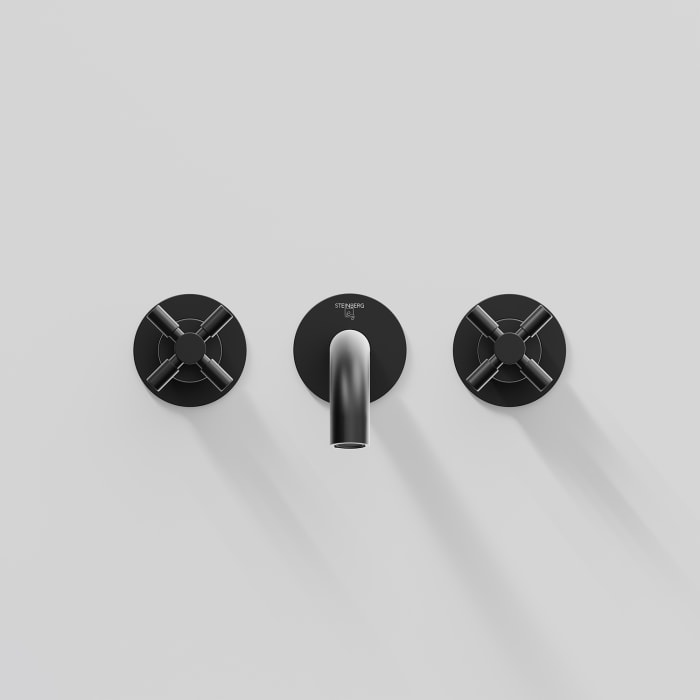 Steinberg Serie 250 3-Loch Waschtischarmatur zur Wandmontage