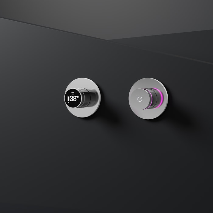 Steinberg Serie 310 elektronische Duscharmatur mit Digitalanzeige, mit Thermostat und mit 3-Wege-Umsteller