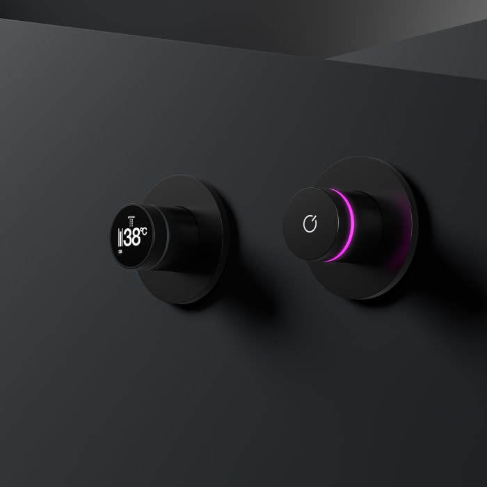 Steinberg Serie 310 elektronische Duscharmatur mit Digitalanzeige, mit Thermostat und mit 3-Wege-Umsteller