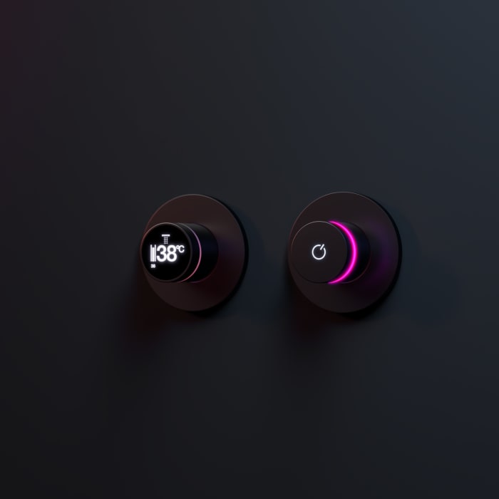 Steinberg Serie 310 elektronische Duscharmatur mit Digitalanzeige, mit Thermostat und mit 2-Wege-Umsteller