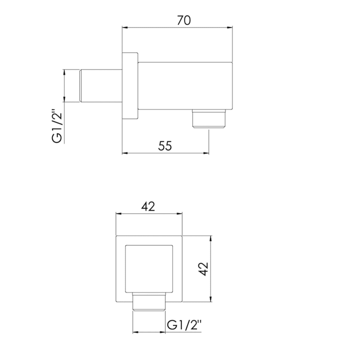 Steinberg Serie 342 Brauseanschlussbogen