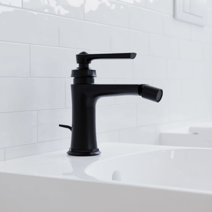 Steinberg Serie 350 Bidet Einhebelmischer, mit Ablaufgarnitur