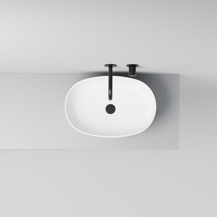 Steinberg Serie 440 Aufsatzschale oval aus Mineo Stone 60 x 40 cm