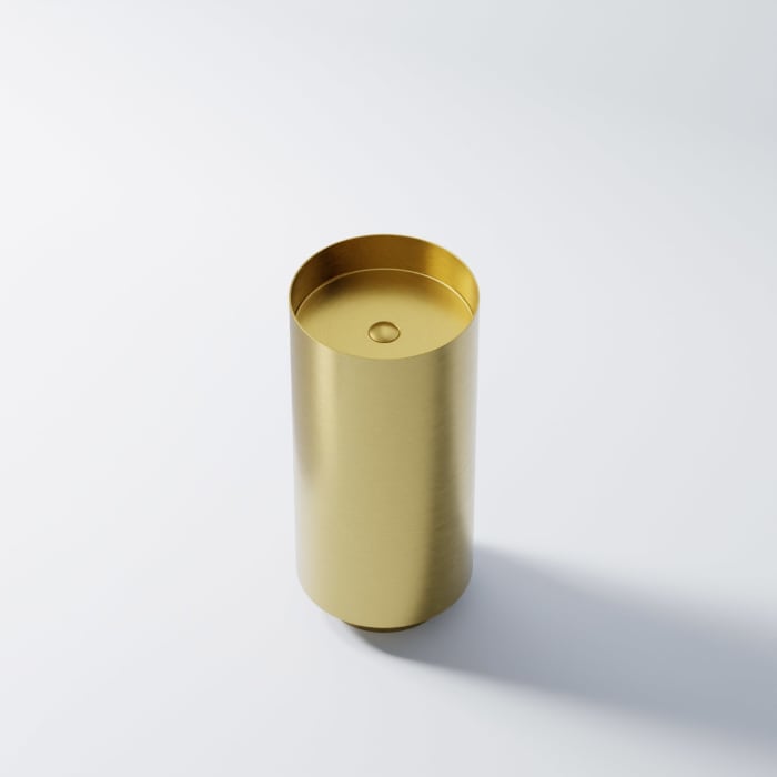 Steinberg Serie 442 Standwaschtisch aus Edelstahl Ø 38,2 cm