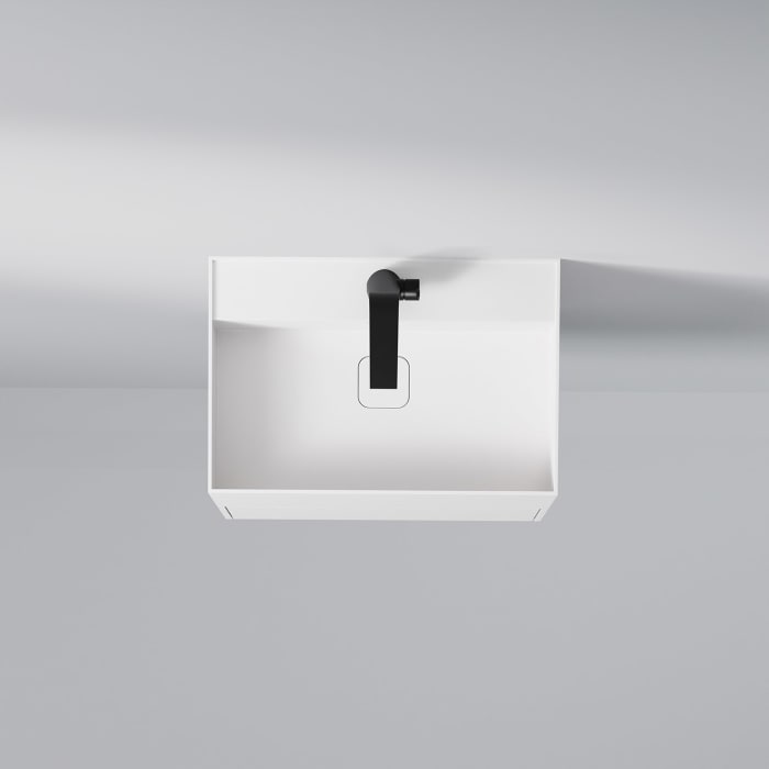 Steinberg Serie 443 Wandwaschtisch mit 1 Auszug aus Mineo Stone 60 x 40 cm