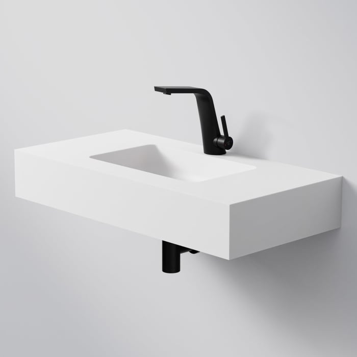 Steinberg Serie 444 Wandwaschtisch aus Mineo Stone 80 x 40 cm