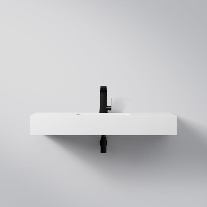 Steinberg Serie 444 Wandwaschtisch aus Mineo Stone 100 x 40 cm