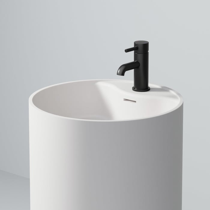 Steinberg Serie 445 Standwaschtisch aus Mineo Stone Ø 45 cm