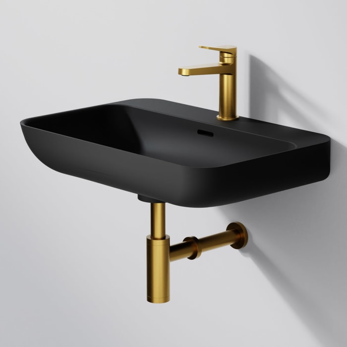 Steinberg Serie 449 Wandwaschtisch aus Mineo Stone 60 x 40 cm