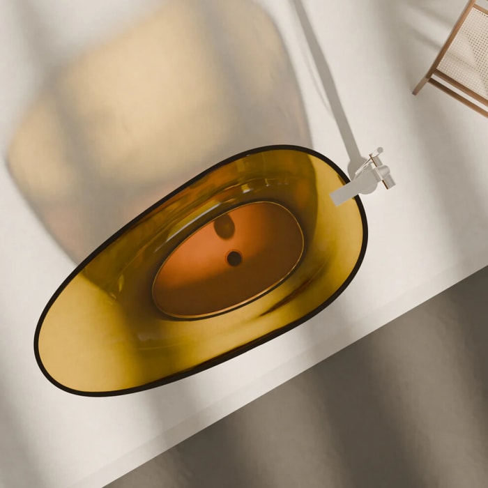 Steinberg Serie 489 freistehende Badewanne aus Polyresin 168 x 85 cm